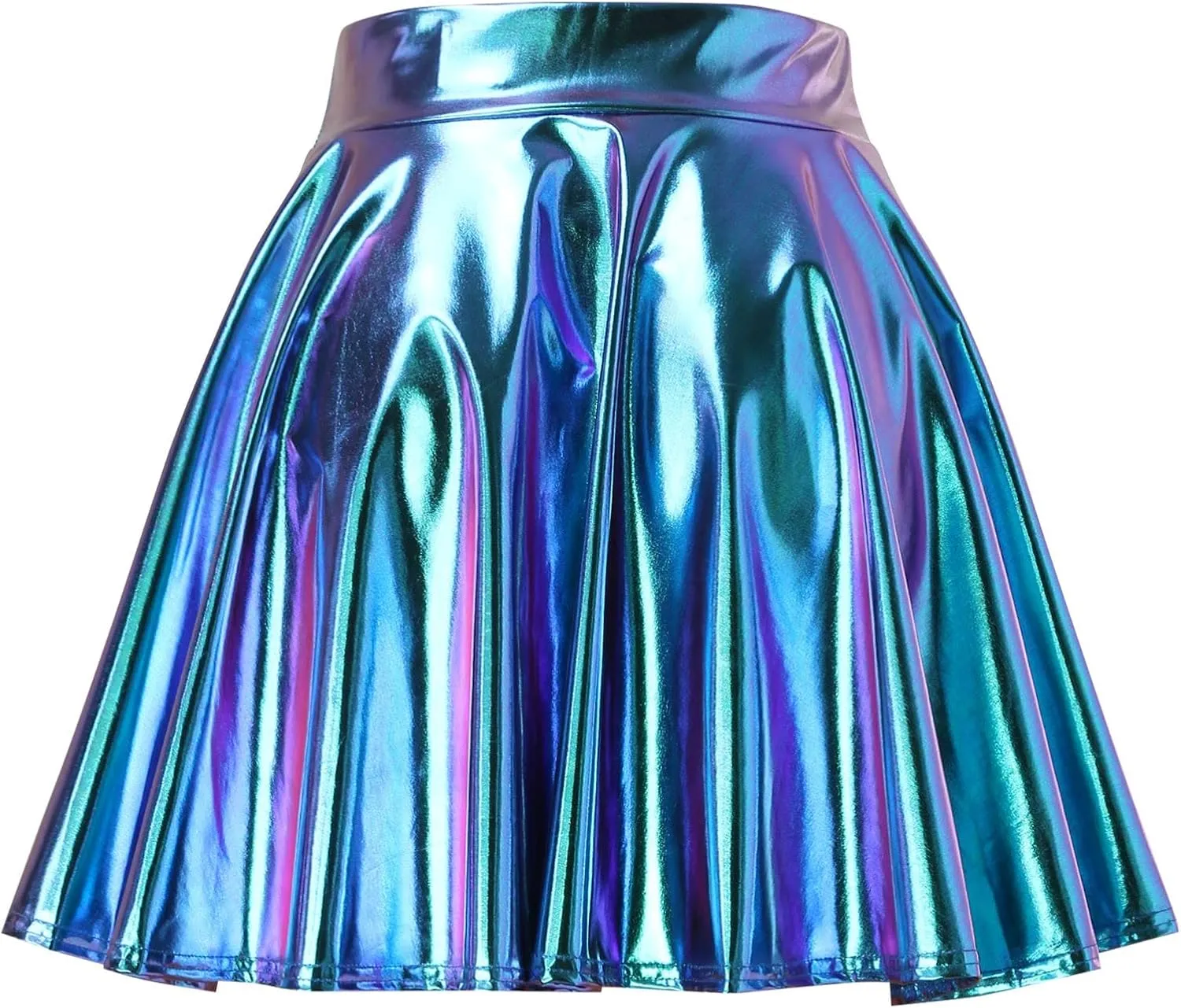Tennis Skirts for Women Flared Casual Pleated Fashion A Line Women's Skirt Mini Shiny Skirt Mini Double Split