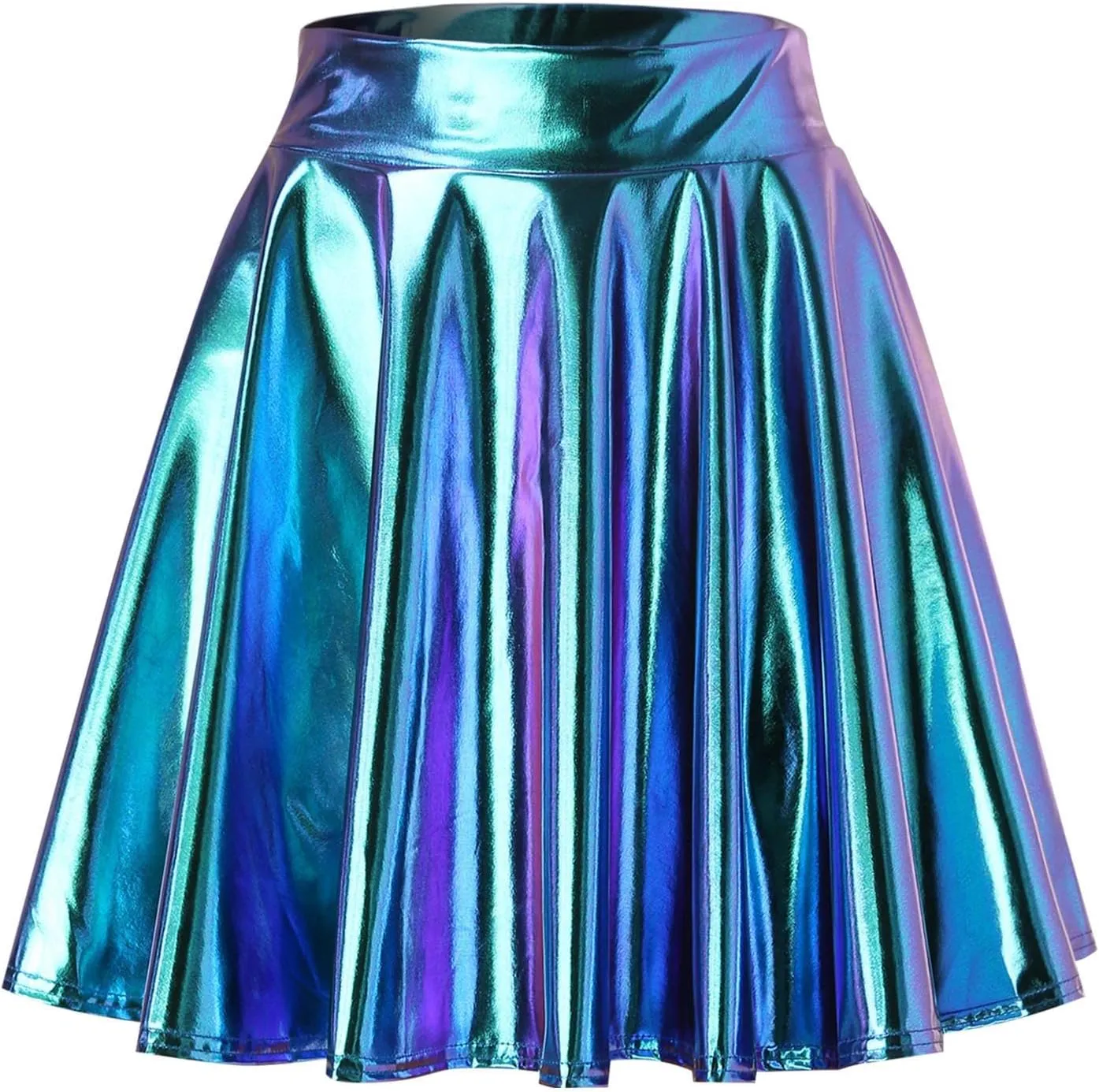 Tennis Skirts for Women Flared Casual Pleated Fashion A Line Women's Skirt Mini Shiny Skirt Mini Double Split