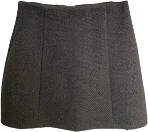 Vintage Button-Front Skirt for Women, Autumn Winter Retro Charm