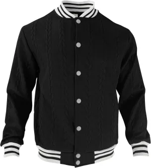 WENKOMG1 Mens Vasity Letterman Jacket Long Sleeve Slim Fit Textured Cotton Blend Baseball Jacket Fashion Bomber Jackets