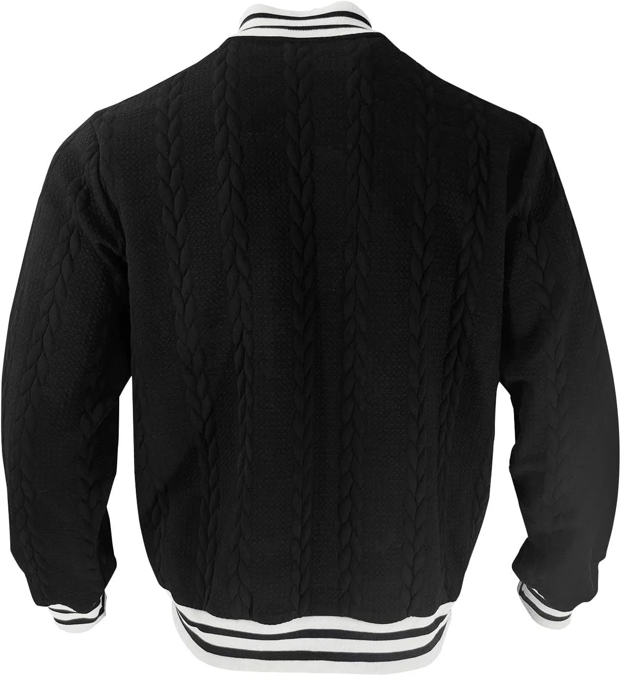 WENKOMG1 Mens Vasity Letterman Jacket Long Sleeve Slim Fit Textured Cotton Blend Baseball Jacket Fashion Bomber Jackets