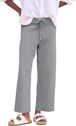 Wide Leg Lounge Pants for Women Workout High Waisted Sweatpants Pull On Ankle Pants Straight Leg Yoga Pants w/Pockets
