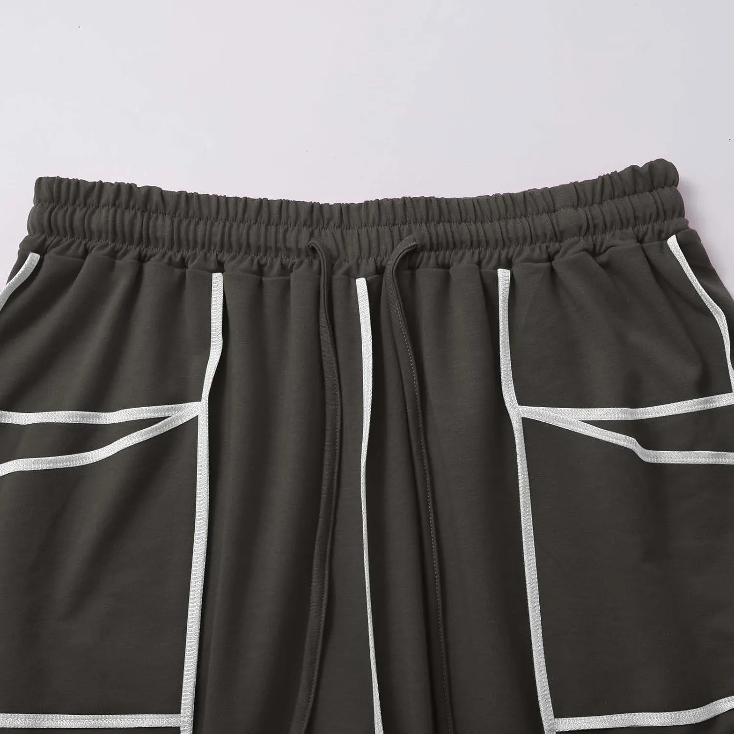 Wide Leg Sweatpants for Women Drawstring Elastic Waisted Pants Loose Lounge Pants with Pockets Baggy Workout Pants