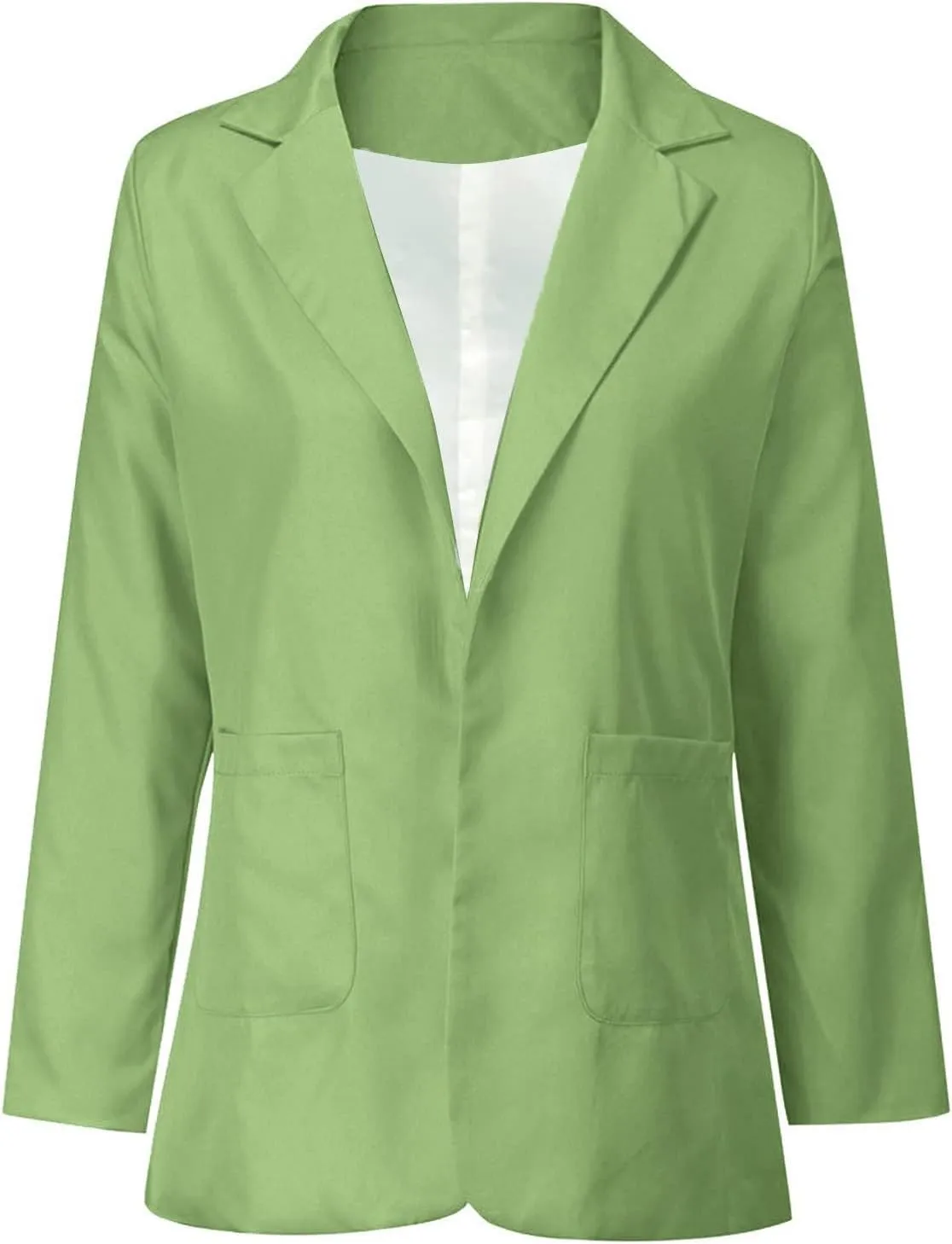 Women Blazers Fashion Casual Open Front Suit Jackets Fashion Work Office Jacket Solid Lapel Outerwear with Pockets