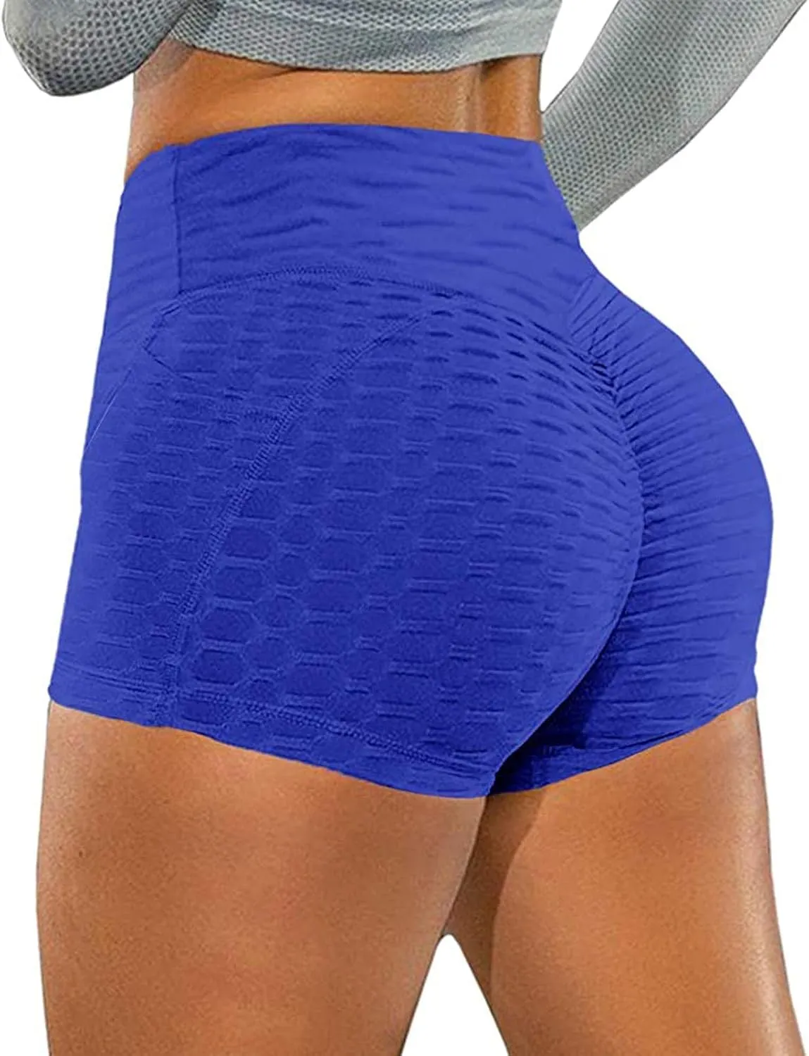 Women Butt Lift Yoga Shorts Tummy Control Plus Size High Waist Butt Lifting Compression Running Textured Booty Leggings