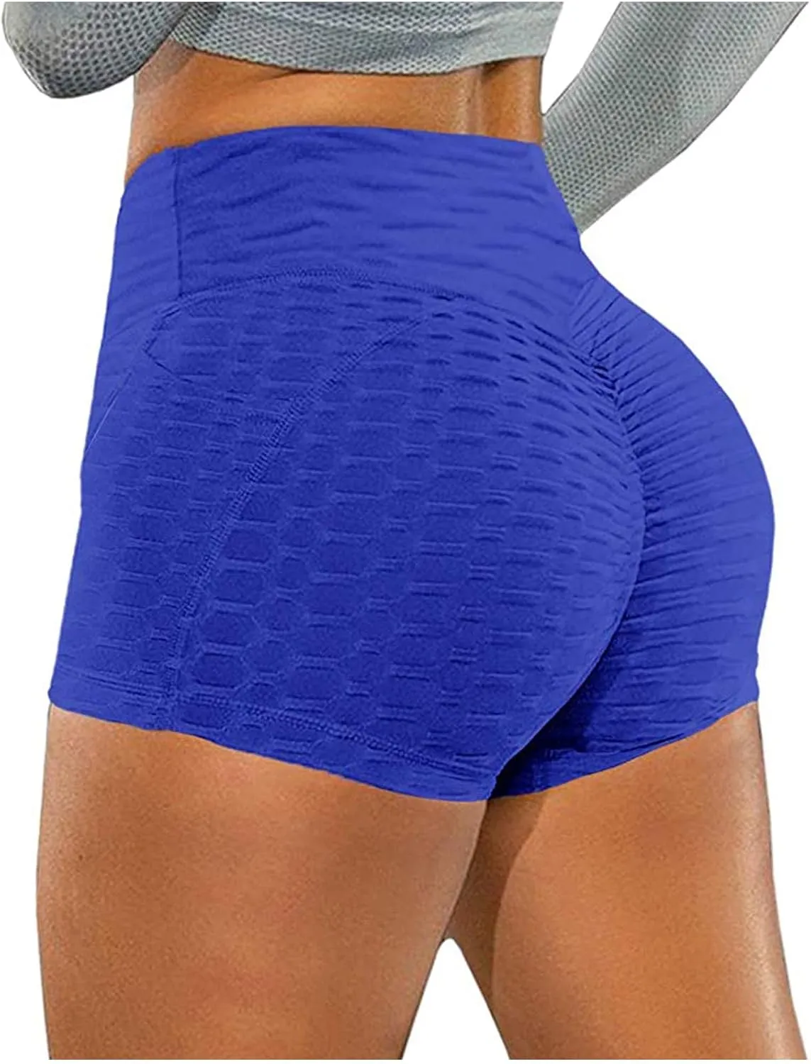 Women Butt Lift Yoga Shorts Tummy Control Plus Size High Waist Butt Lifting Compression Running Textured Booty Leggings
