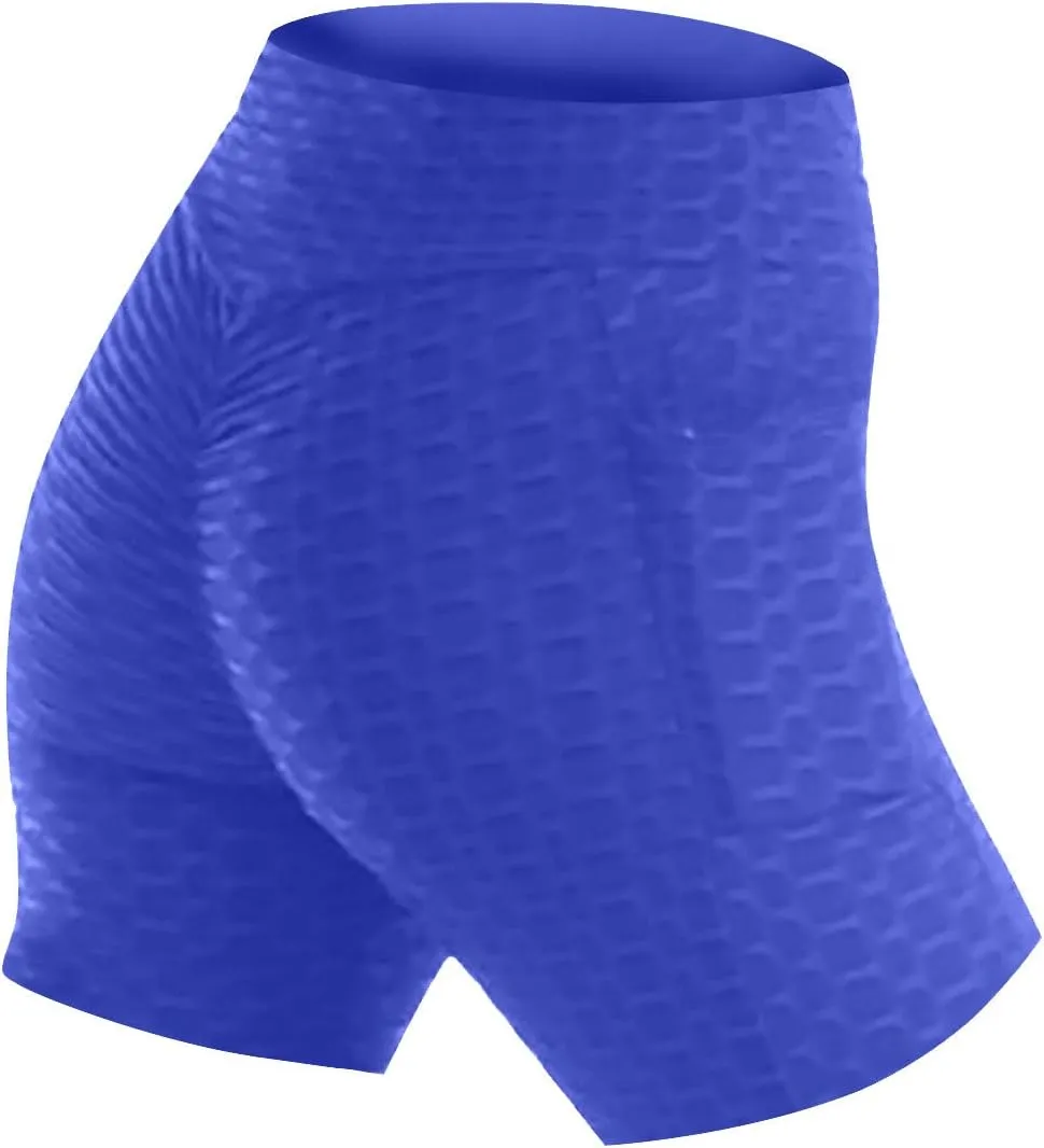 Women Butt Lift Yoga Shorts Tummy Control Plus Size High Waist Butt Lifting Compression Running Textured Booty Leggings