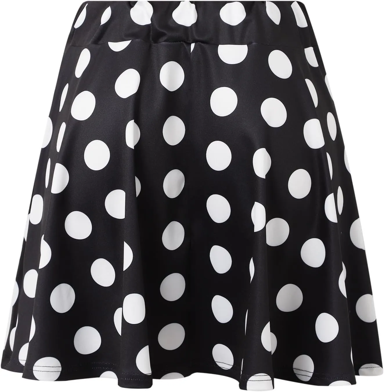 Women Pleated Mini Skirt for Summer Dot Color Print A-Line Stretch Flared Mini Skirts for Women Summer Streetwear