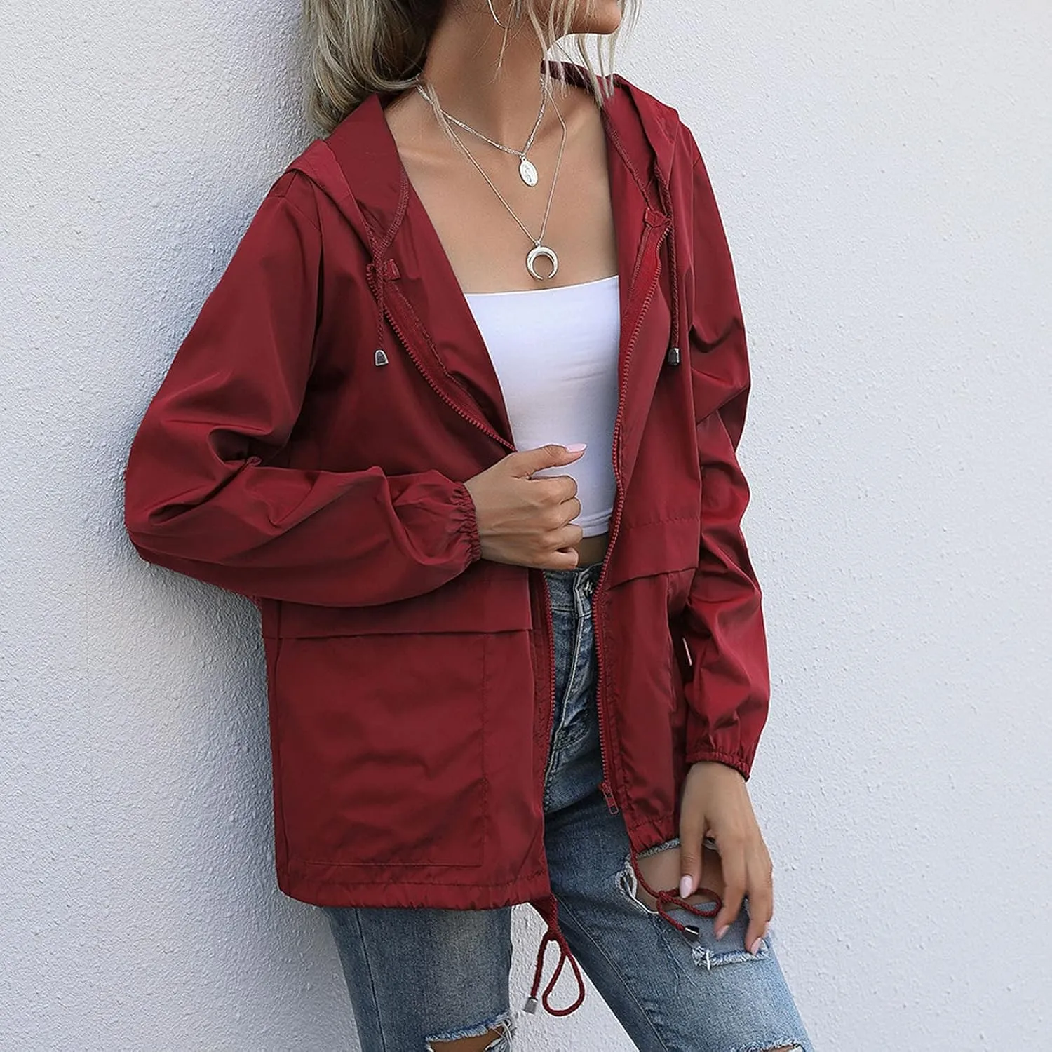 Women's 2025 Plaid Shacket Jacket Casual Button Wool Blend Winter Tartan Trench Coat With Pockets