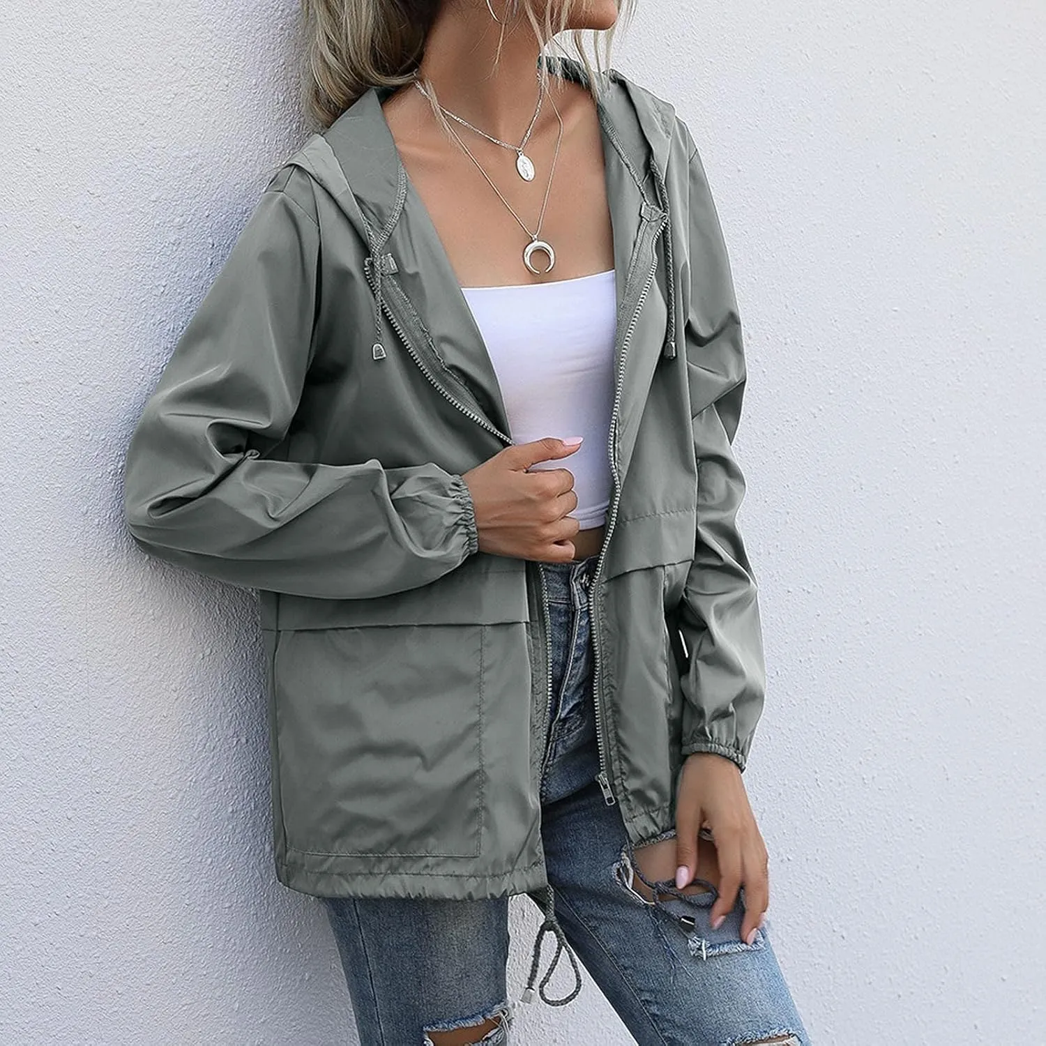 Women's 2025 Plaid Shacket Jacket Casual Button Wool Blend Winter Tartan Trench Coat With Pockets