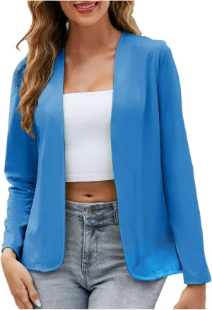 Women's Blazers Business Casual Suit Jackets Fashion Work Office Blazer Coats Open Front Long Sleeve Cardigans