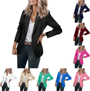 Womens Blazers Dressy Casual Blazers Open Front Long Sleeve Work Office Suit Jackets Lightweight Slim Fit Jackets Coat