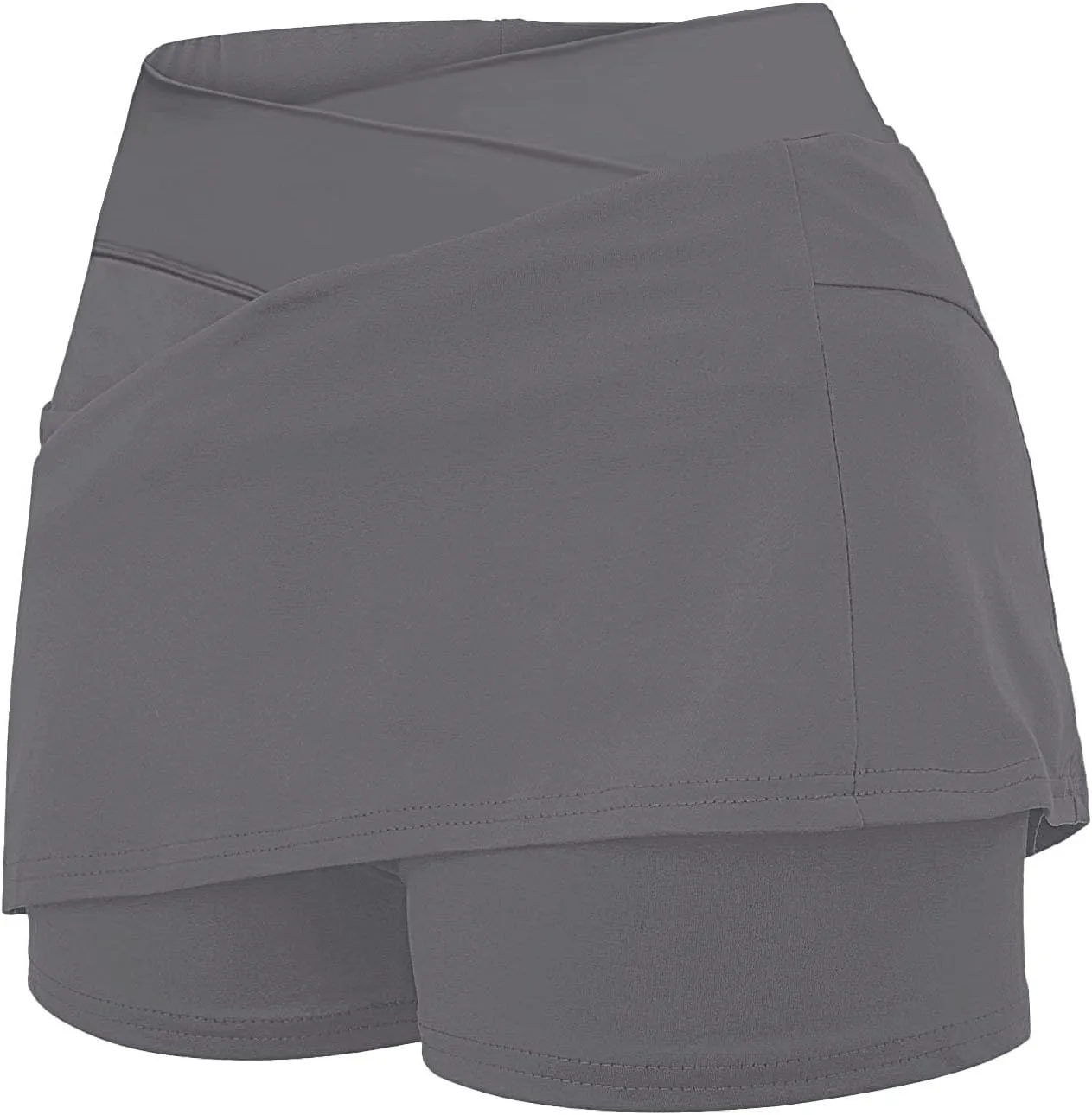 Women's Boho Skirts 2025 Summer Athletic Loose Trendy Drawstring Solid Color Yoga Fitness Tennis Skirt, S-5XL