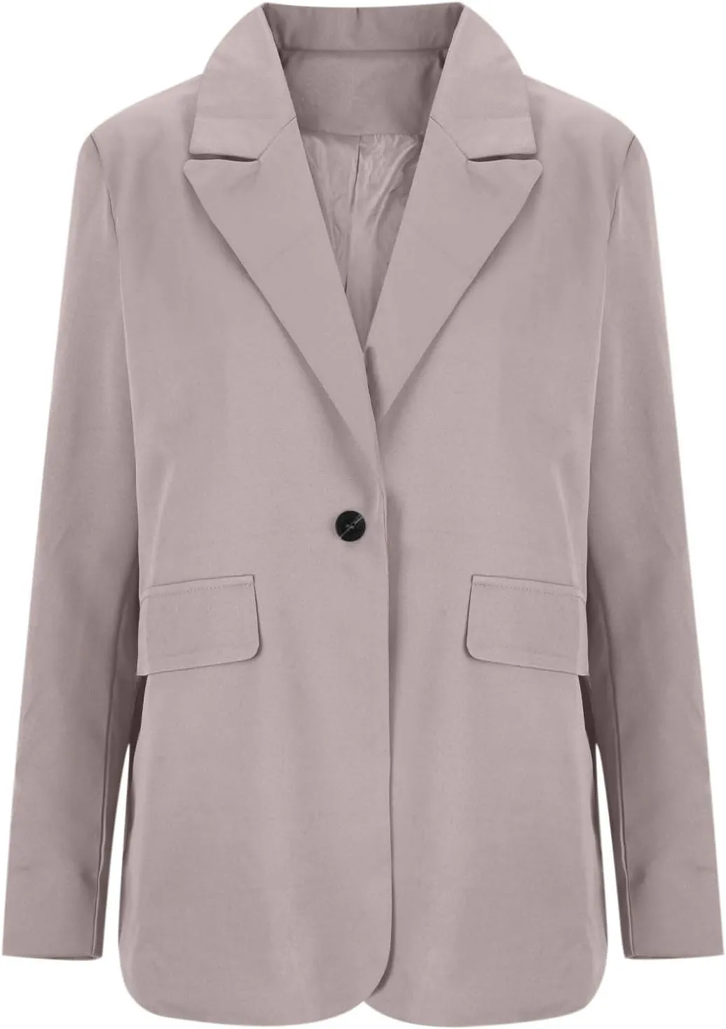 Womens Business Casual Blazer Spring Cardigan Lapel Button Down Solid Suit Jacket with Lined Office Work Clothes 2025