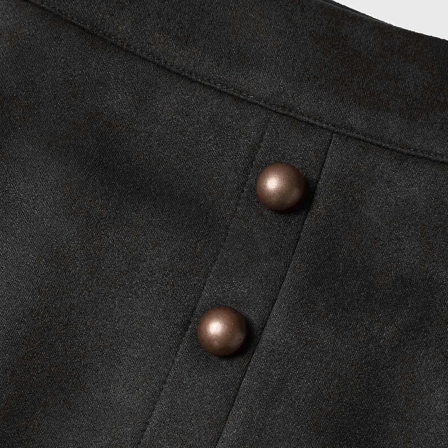 Women's Button Front Slit Mini Skirt High Waisted Bodycon Pencil Skirts Trendy Above Knee Length Wrap A Line Skirt