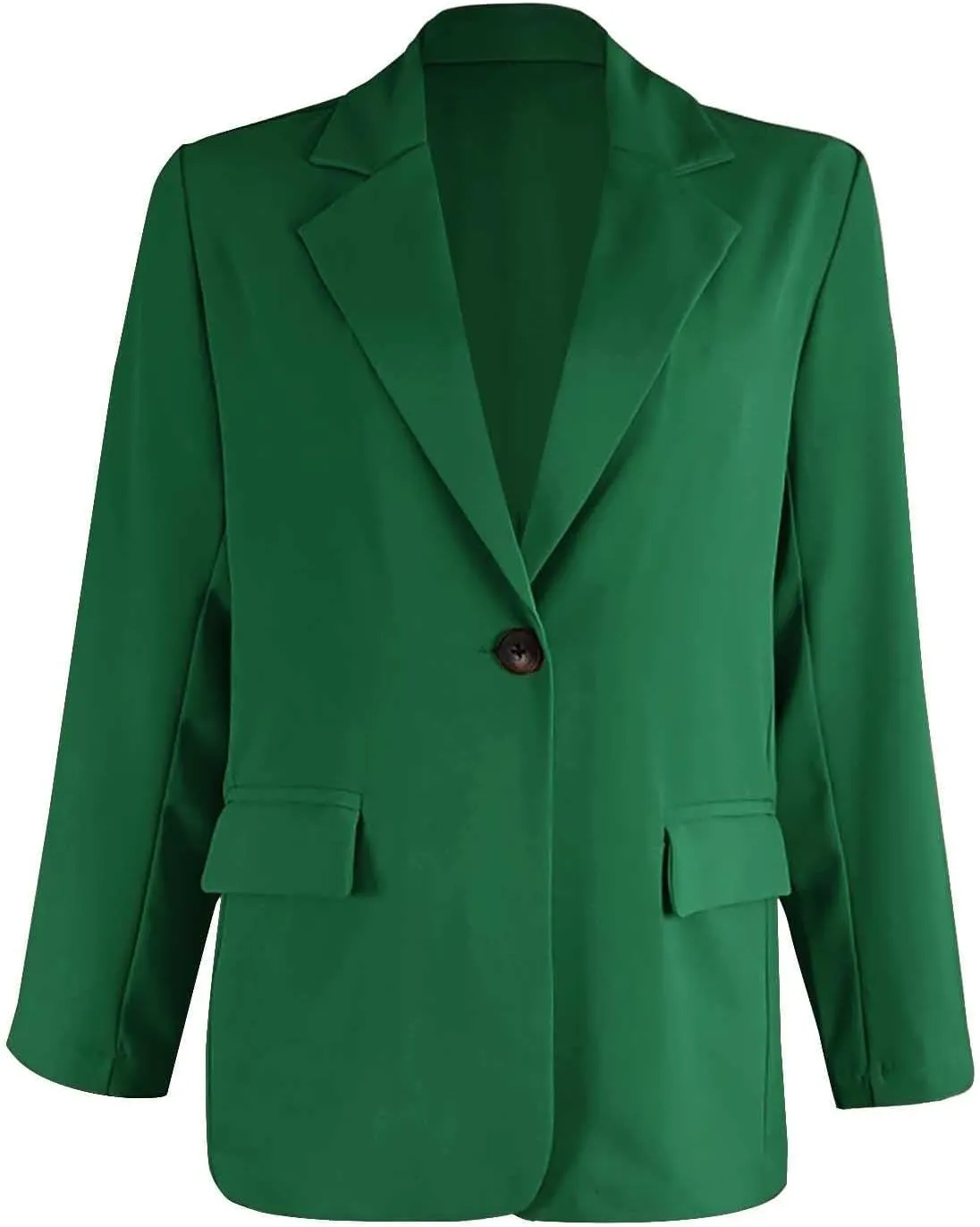 Womens Casual Bussiness Blazer Loose Long Sleeve Spring Summer Jackets Open Front Lapel Work Office Blazers Tops