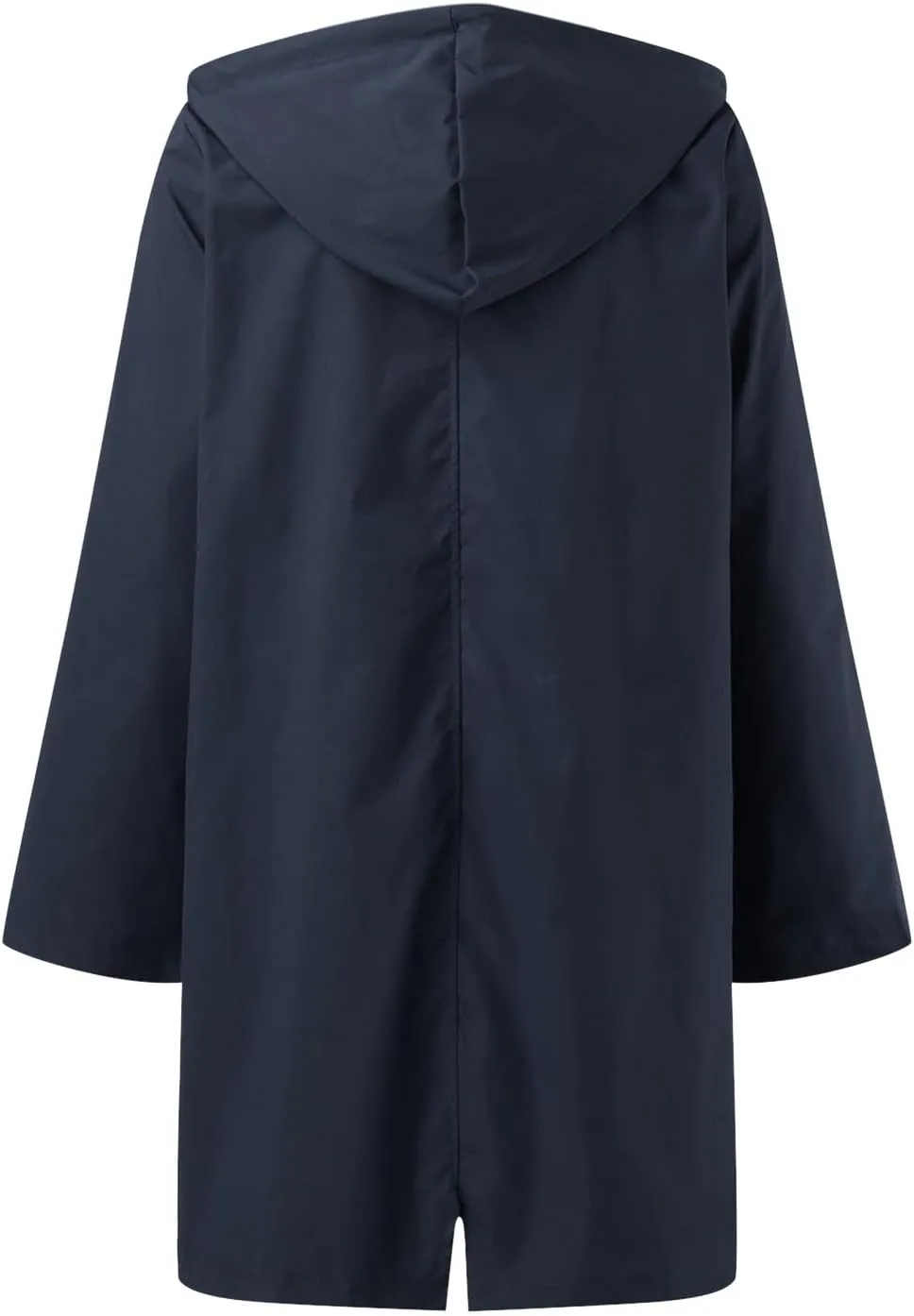 Women's Double-breasted Notch Lapel Peacoat Long Sleeve Wool Blend Coat Mid-Length Thicken Warm Outwear