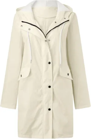 Women's Double-breasted Notch Lapel Peacoat Long Sleeve Wool Blend Coat Mid-Length Thicken Warm Outwear
