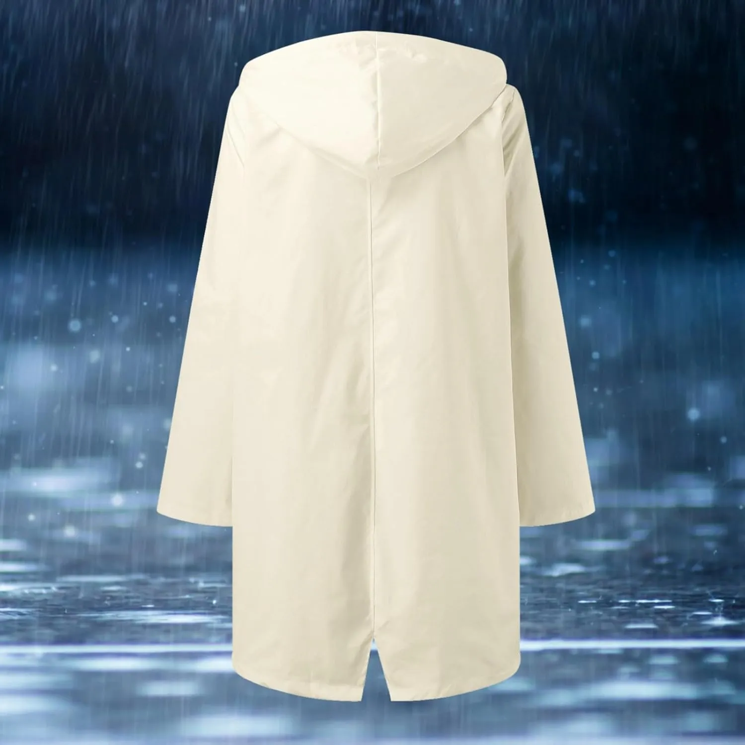 Women's Double-breasted Notch Lapel Peacoat Long Sleeve Wool Blend Coat Mid-Length Thicken Warm Outwear