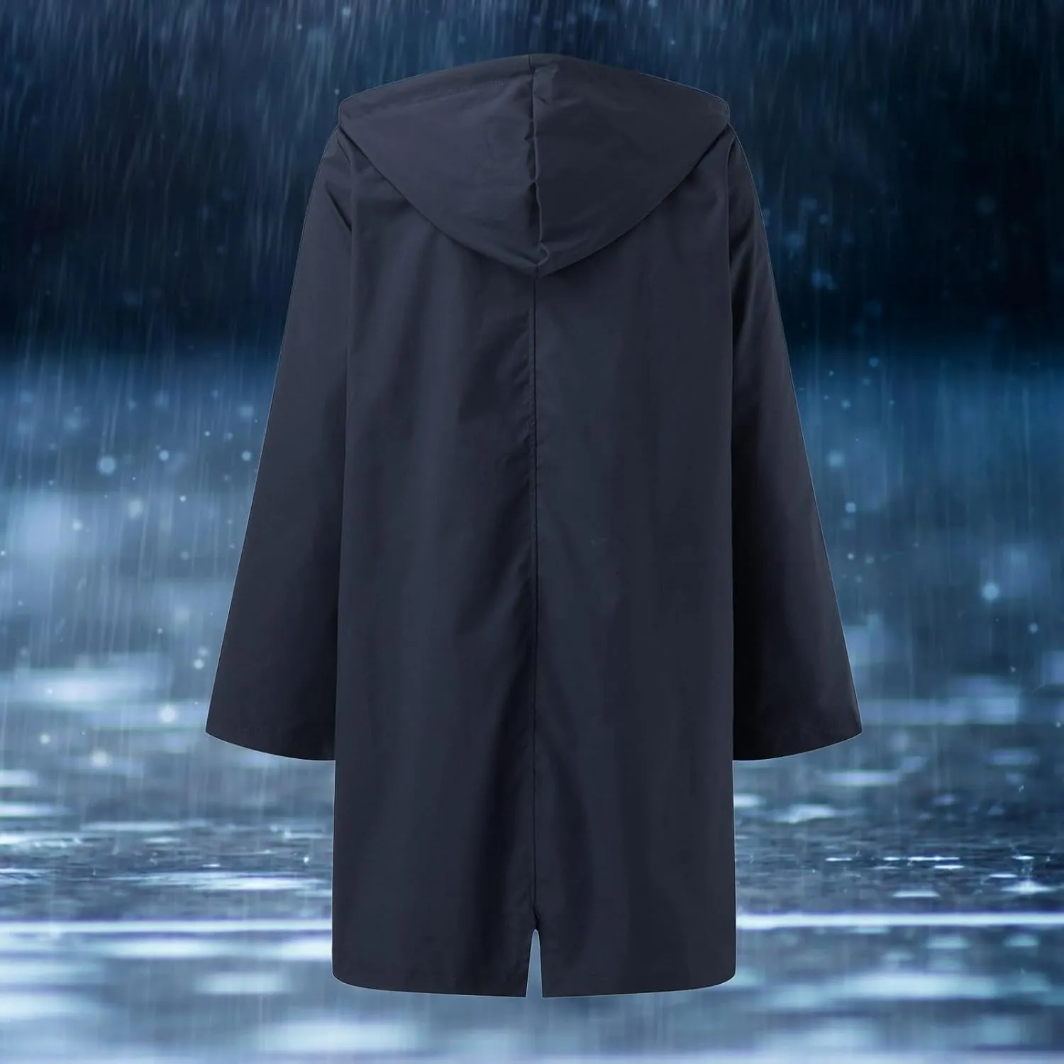 Women's Double-breasted Notch Lapel Peacoat Long Sleeve Wool Blend Coat Mid-Length Thicken Warm Outwear