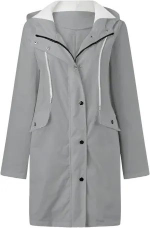 Women's Double-breasted Notch Lapel Peacoat Long Sleeve Wool Blend Coat Mid-Length Thicken Warm Outwear
