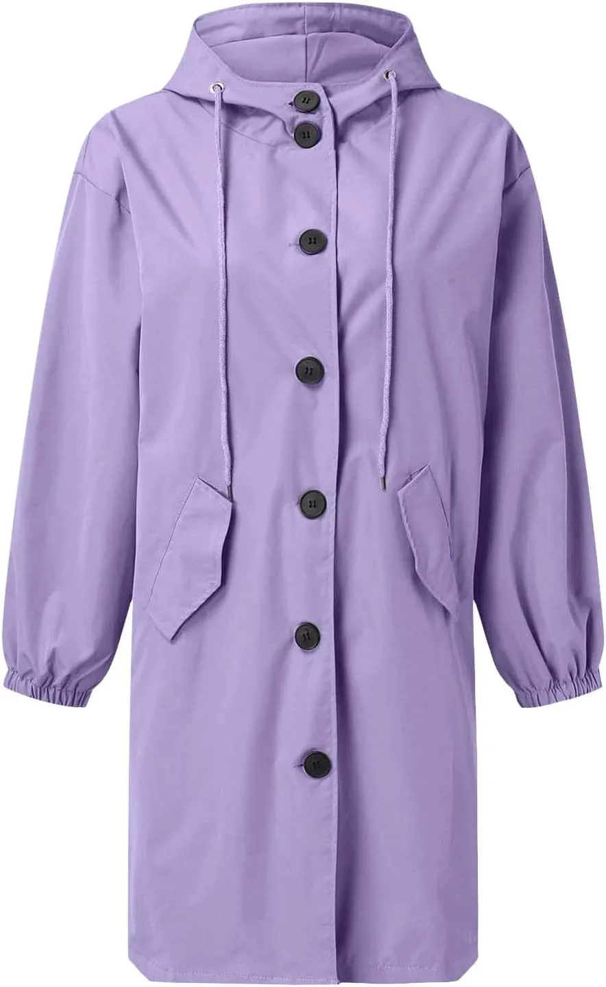 Women's Elegant Wool Blend Trench Coat Winter Outcoat Mid-Long Windproof Lapel Slim Pea Coats