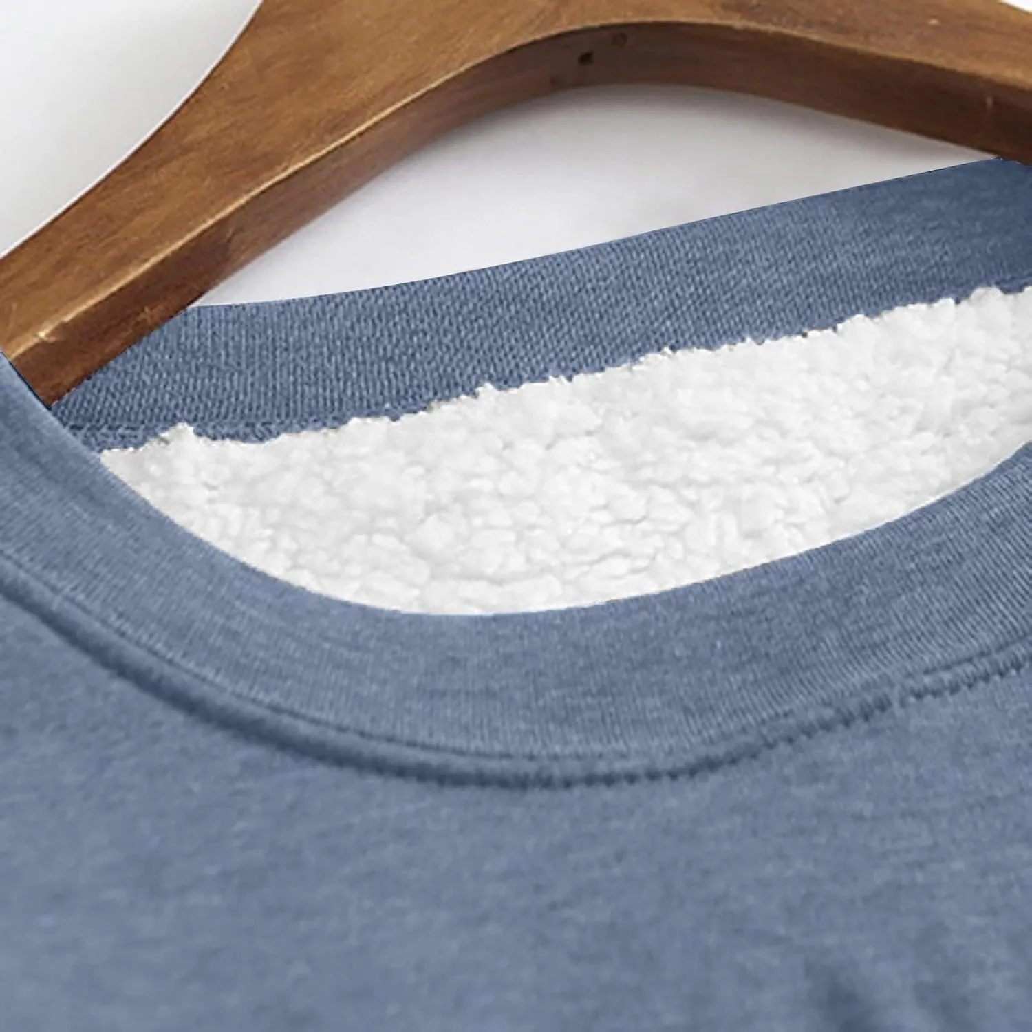 Womens Fleece Crewneck Sweatshirt Sherpa Lined Sweatshirt Thermal Sweatshirt Warm Winter Pullover Sweatshirt