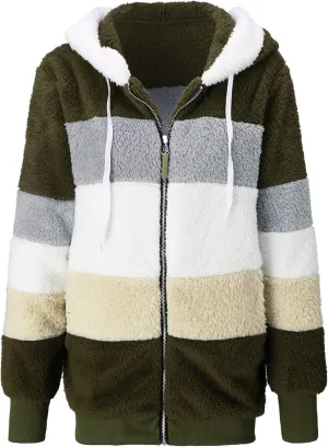 Women’S Fleece Sweatshirt Jacket Zipper Pocket Top Long Sleeve Spring And Autumn Sweatshirt Fashion Fleece Jackets