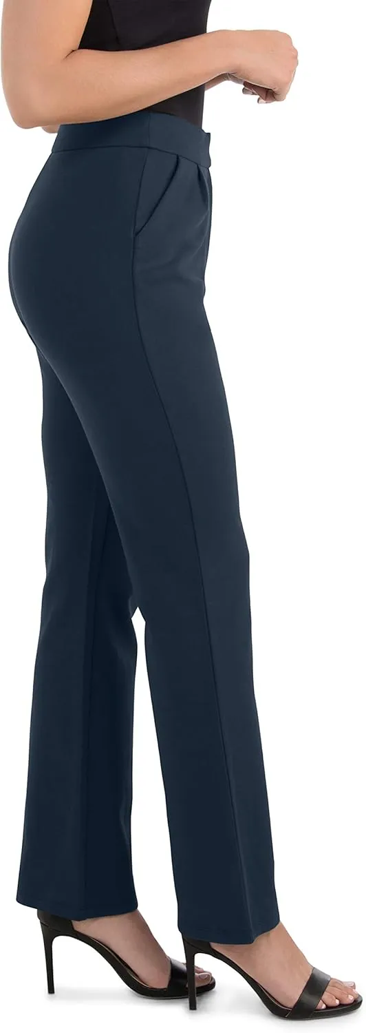 Women's High Waisted Pleated Fit and Flare Pants