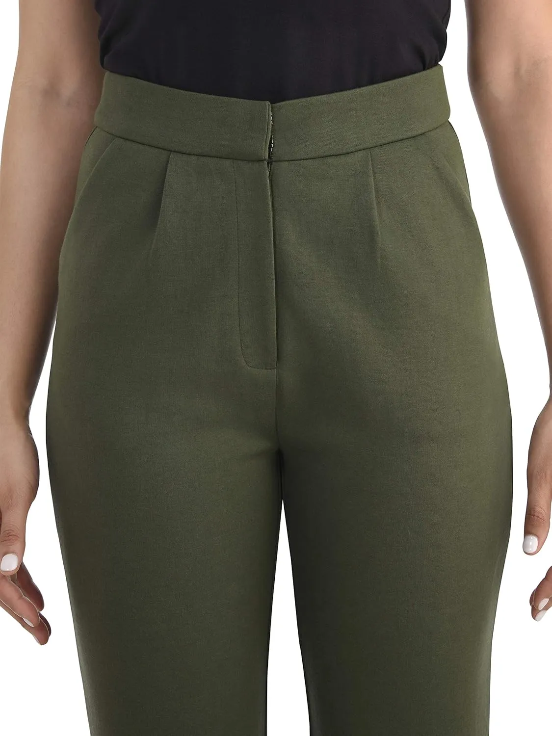 Women's High Waisted Pleated Fit and Flare Pants