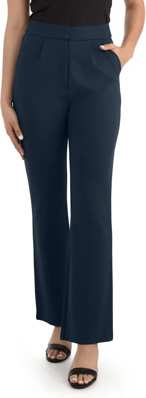 Women's High Waisted Pleated Fit and Flare Pants