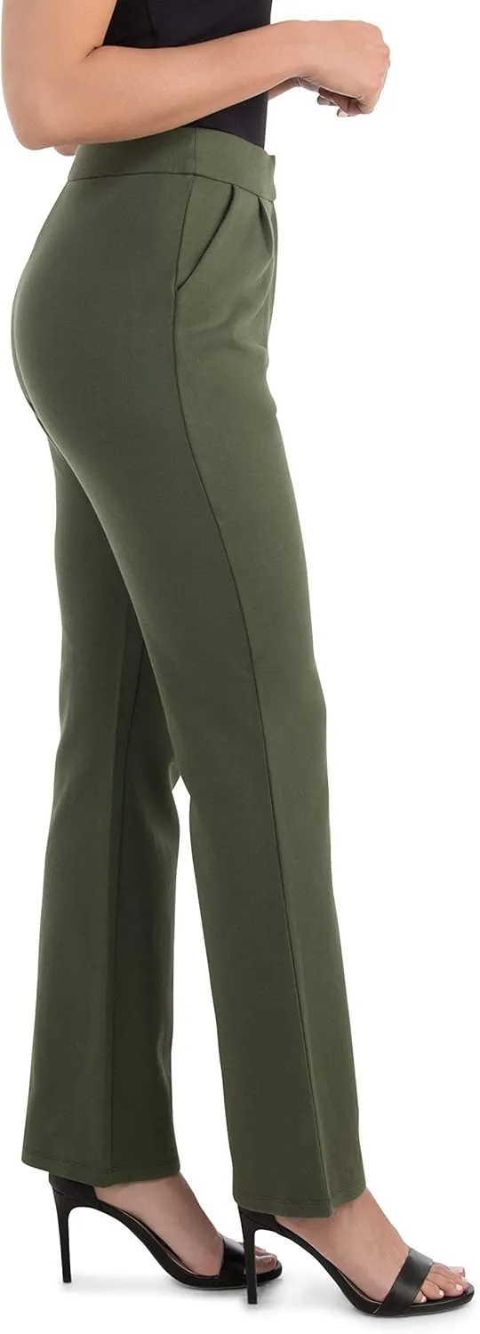 Women's High Waisted Pleated Fit and Flare Pants