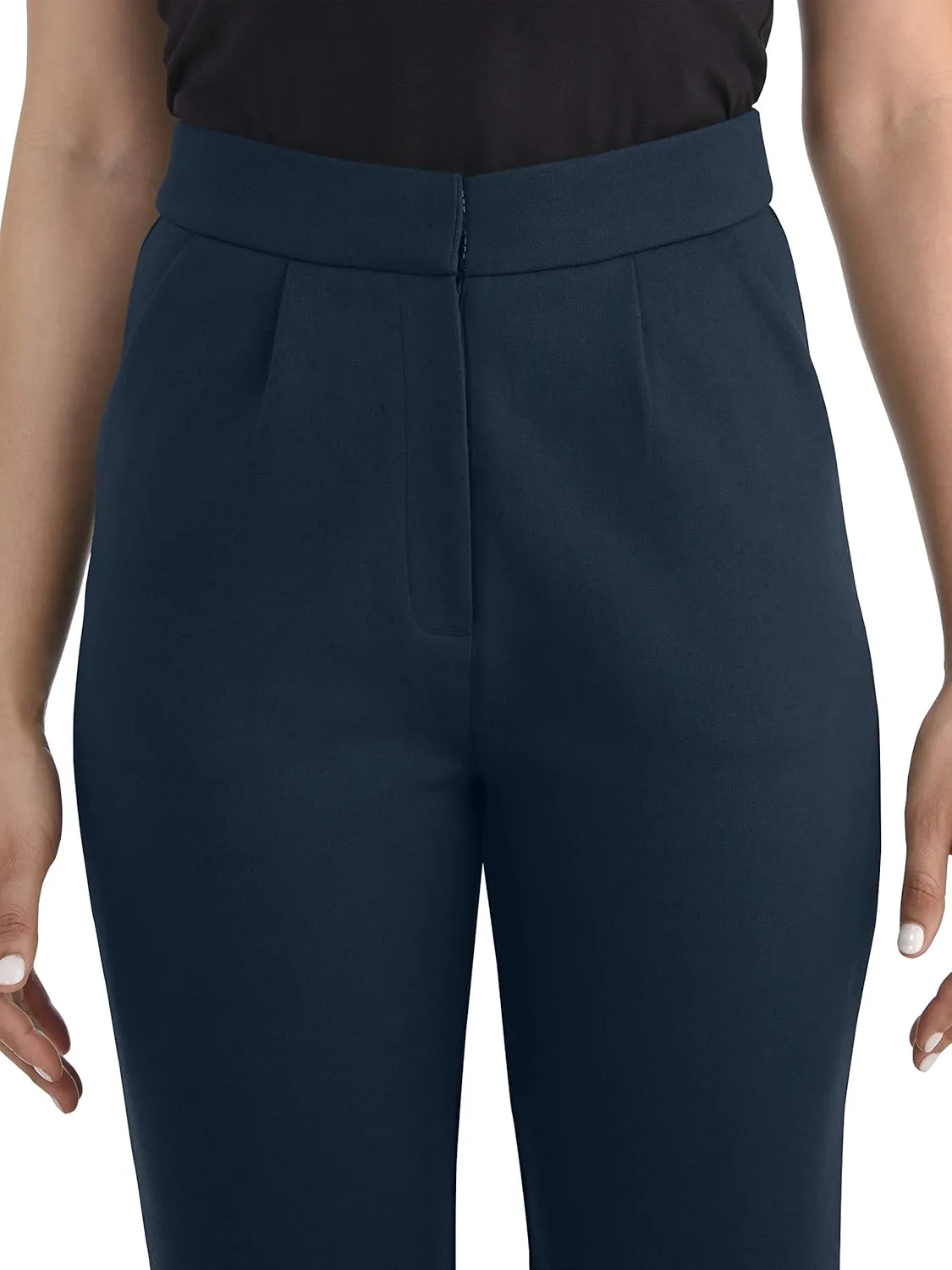 Women's High Waisted Pleated Fit and Flare Pants