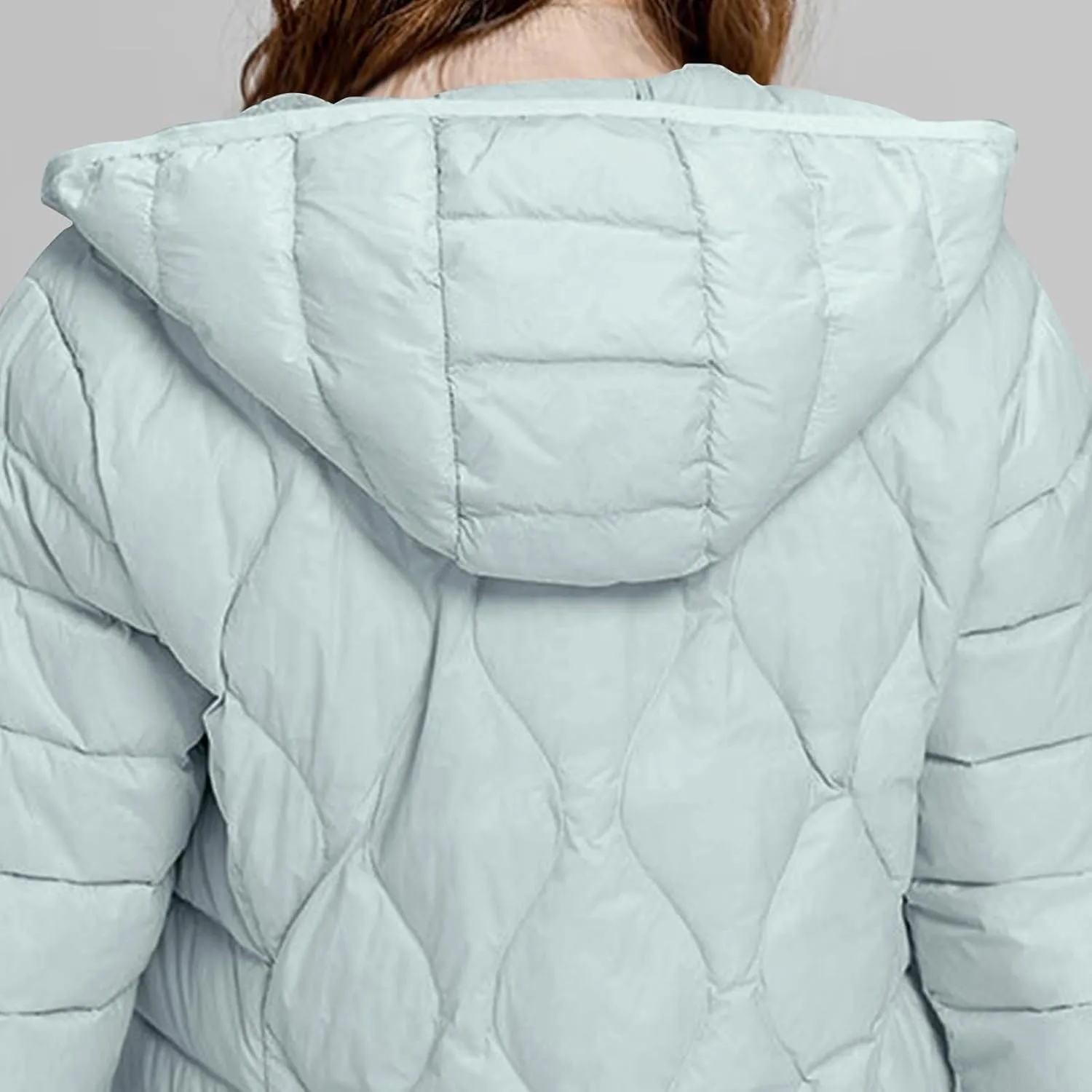 Women's Lightweight Down Coat Long Sleeve Full Zipper Puffer Padded Jackets Fall Winter Coat Casual Fashion Outerwear