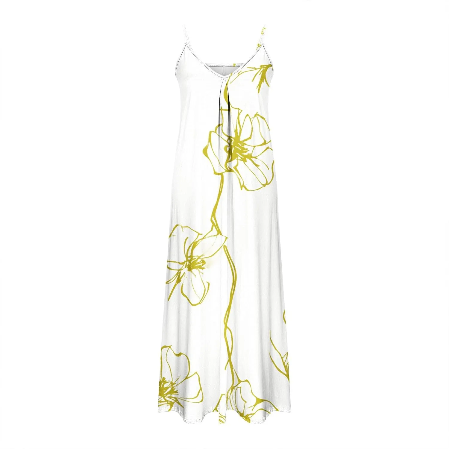 Women's Maxi Dresses 2025 Sexy Spaghetti Straps Beach Vacation Long Dress Floral Flowy Summer Dresses