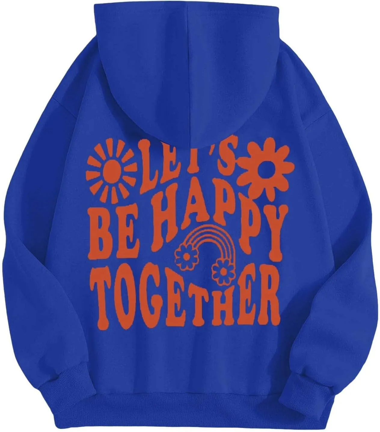 Womens Oversized Hoodies Cute Letter Print Sweatshirt Casual Preppy Floral Graphic Hoodie Winter Pullover Teen Girls