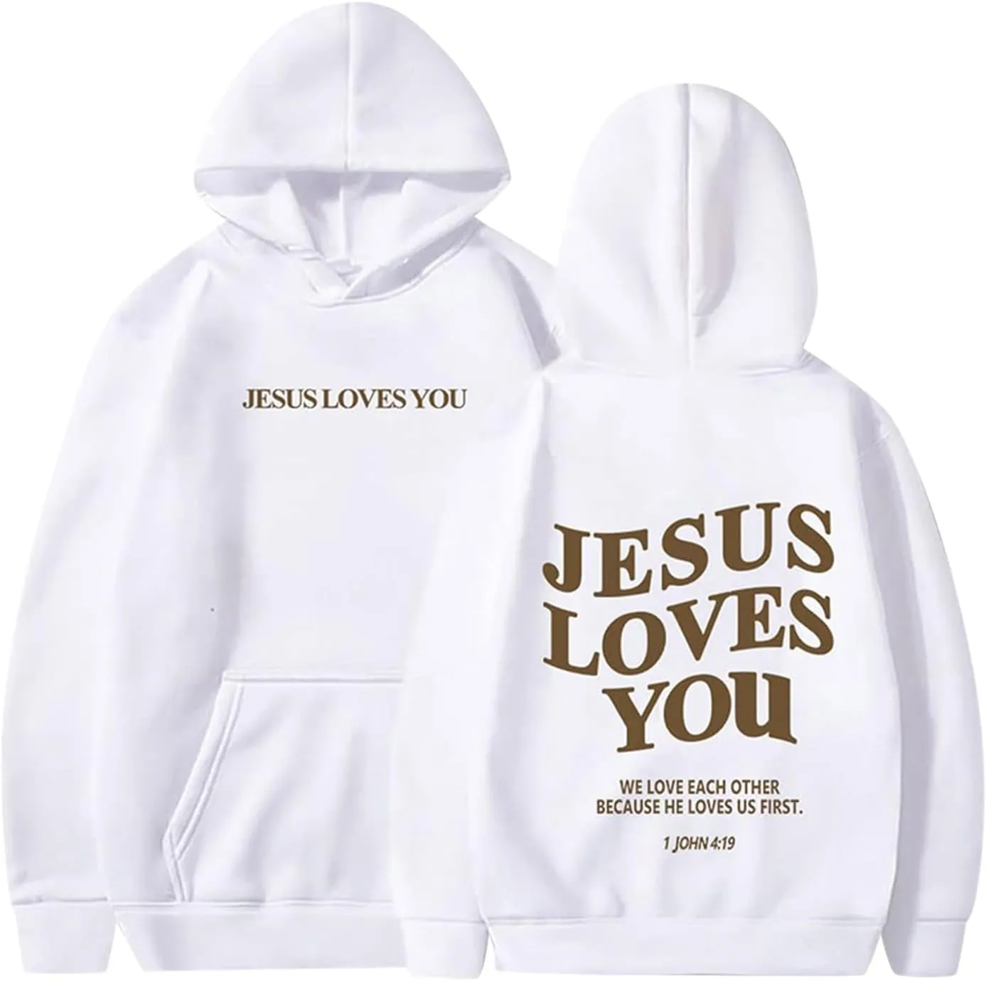 Womens Oversized Print Hoodies Preppy Long Sleeved Graphic Drawstring Sweatshirts Loose Casual Outfit Tops with Pocket