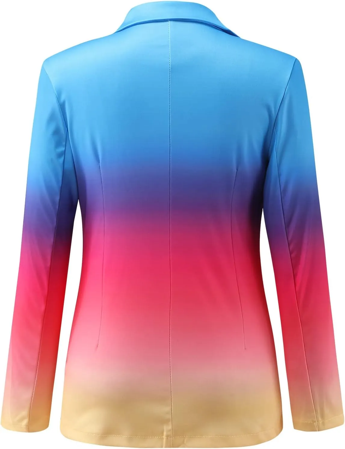 Women's Printed Coat Cardigan Formal Suit Long Sleeve CoatLapels Business Office Jacket Running Vest Insulated