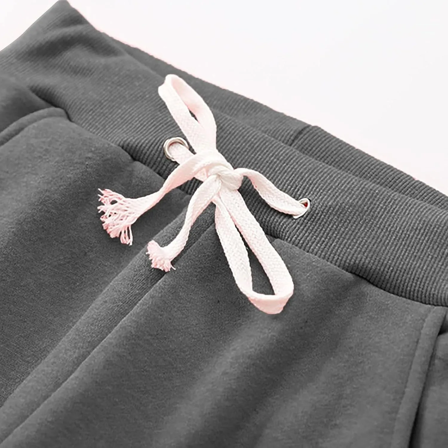Women's Sherpa Lined Sweatpants High Waist Cinch Bottom Jogger Pants Baggy Warm Fleece Pants Casual Lounge Trousers