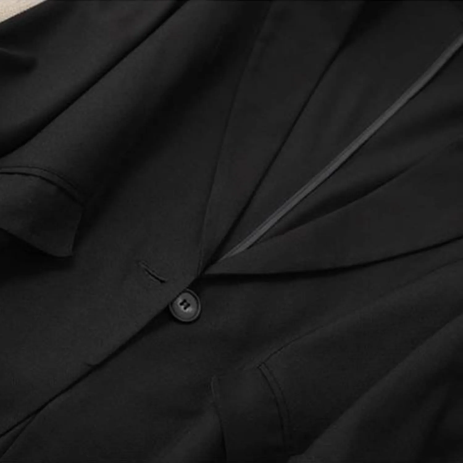 Women's Summer Blazer Button 3/4 Sleeve Pocket Lapel Elegant Trendy Comfortable Soft Comfy Stylish Suit Jackets