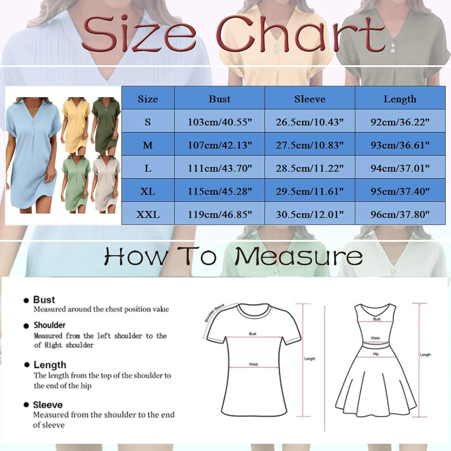 Women's Summer Sundress Short Sleeve V Neck Pullover Midi Dresses Button Down Shirts Skirts Travel Vacation Outfits