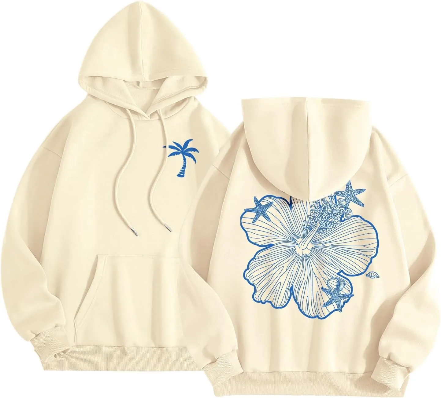 Womens Sweatshirt Graphic Hoodies Letter Print Casual Long Sleeve Drawstring Hooded Pullover Tops With Pocket 2025