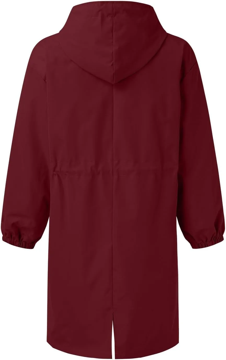 Women's Winter Wool Mid-Long Coat Notch Lapel Single-Breasted Trench Coat Outwear