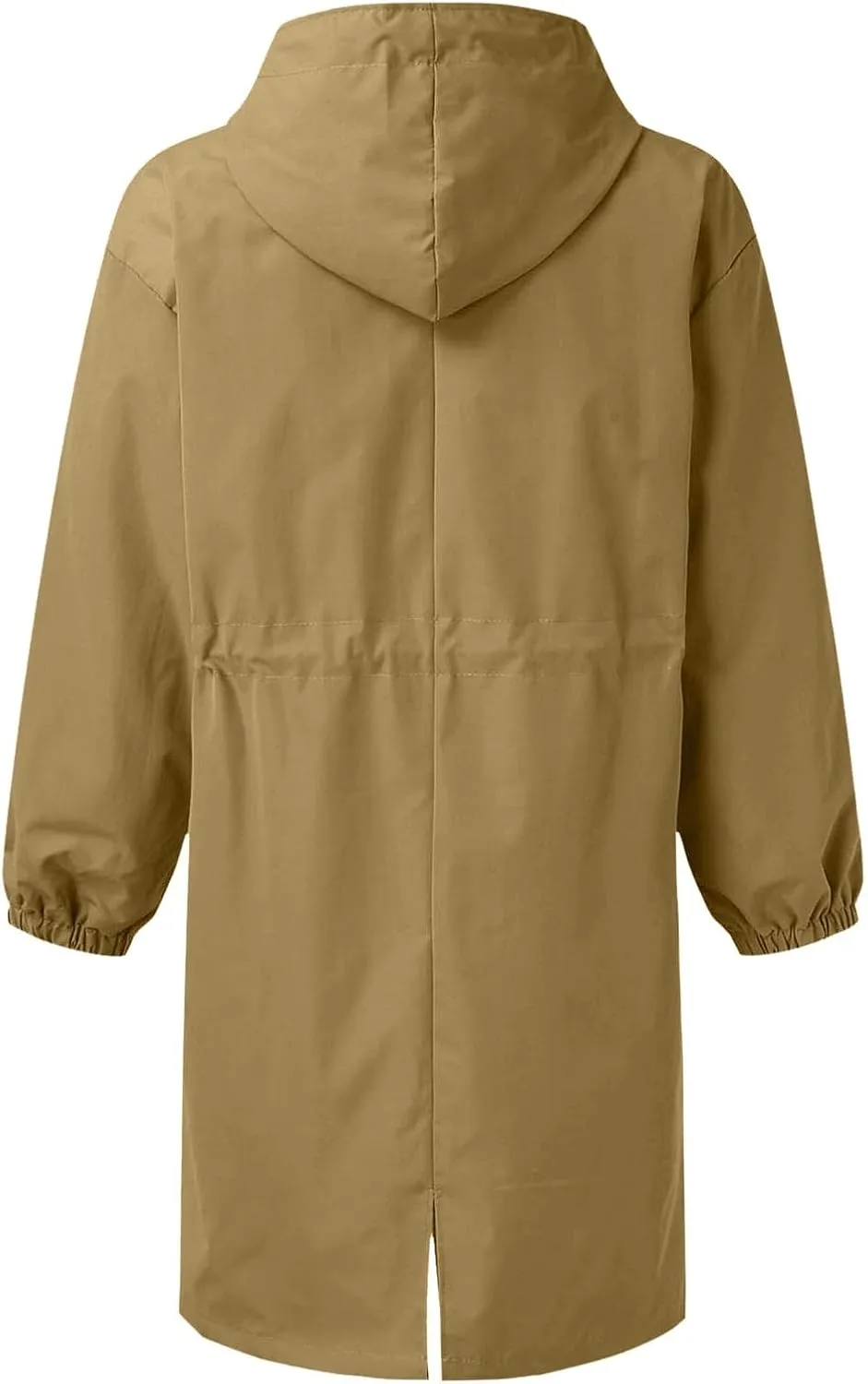 Women's Winter Wool Mid-Long Coat Notch Lapel Single-Breasted Trench Coat Outwear