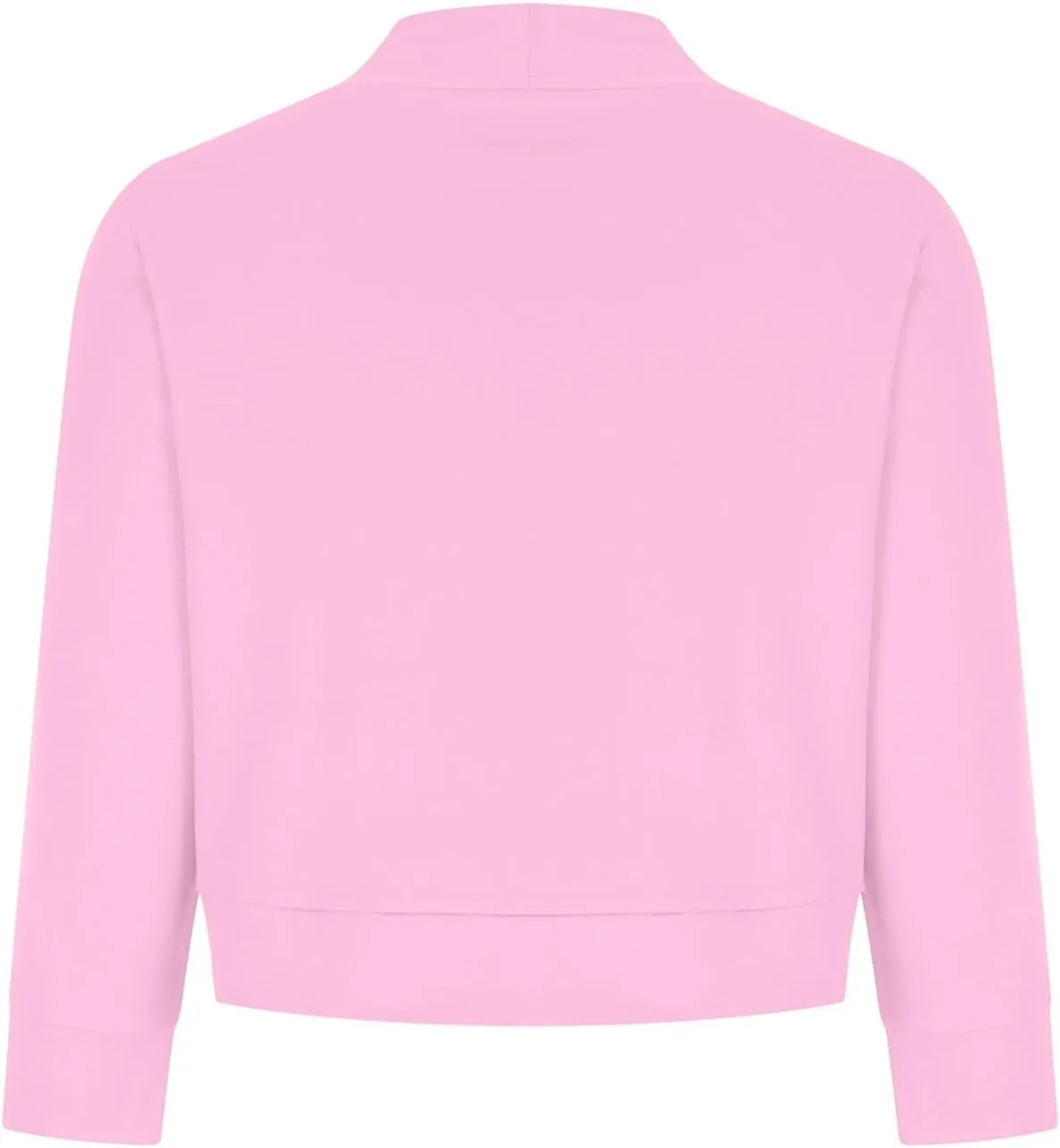 Women's Work Office Suit Collarless Casual Plus Size Cropped Blazer Jacket All-Match Cropped Suiting Coat Tops