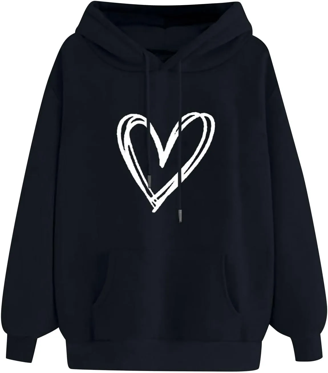 Womens Zip Up Hoodies,Teen Girl Heart Shape Sweater Long Sleeve Hoodies Valentine's Day Drawstring Pullover Tops