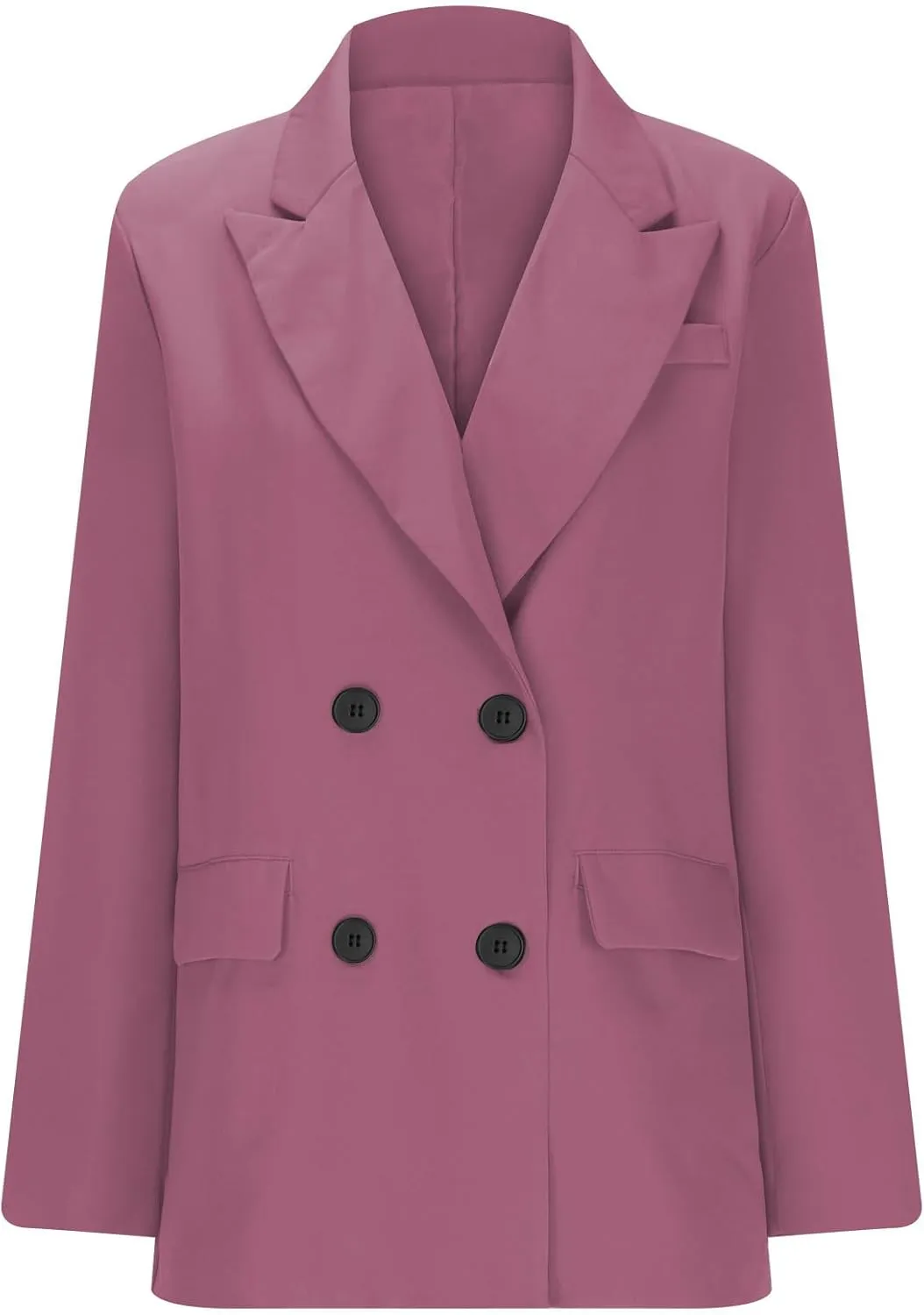 Xiaojmake 2025 Blazers for Women Business Casual Double Breasted Notched Lapel Long Sleeve Work Suit Jackets Blazer Outerwear