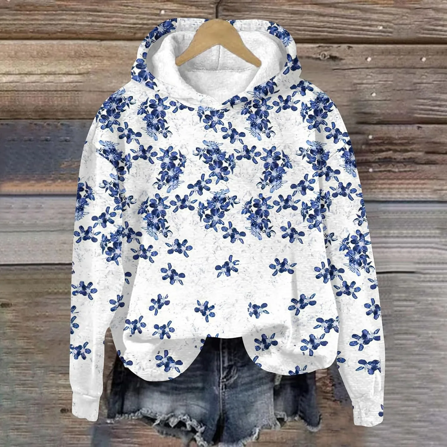 ZEFOTIM Sherpa Lined Hoodies for Women Trendy Winter Pullovers Fashion Sweatshirts Comfy Casual Long Sleeve Hoodies
