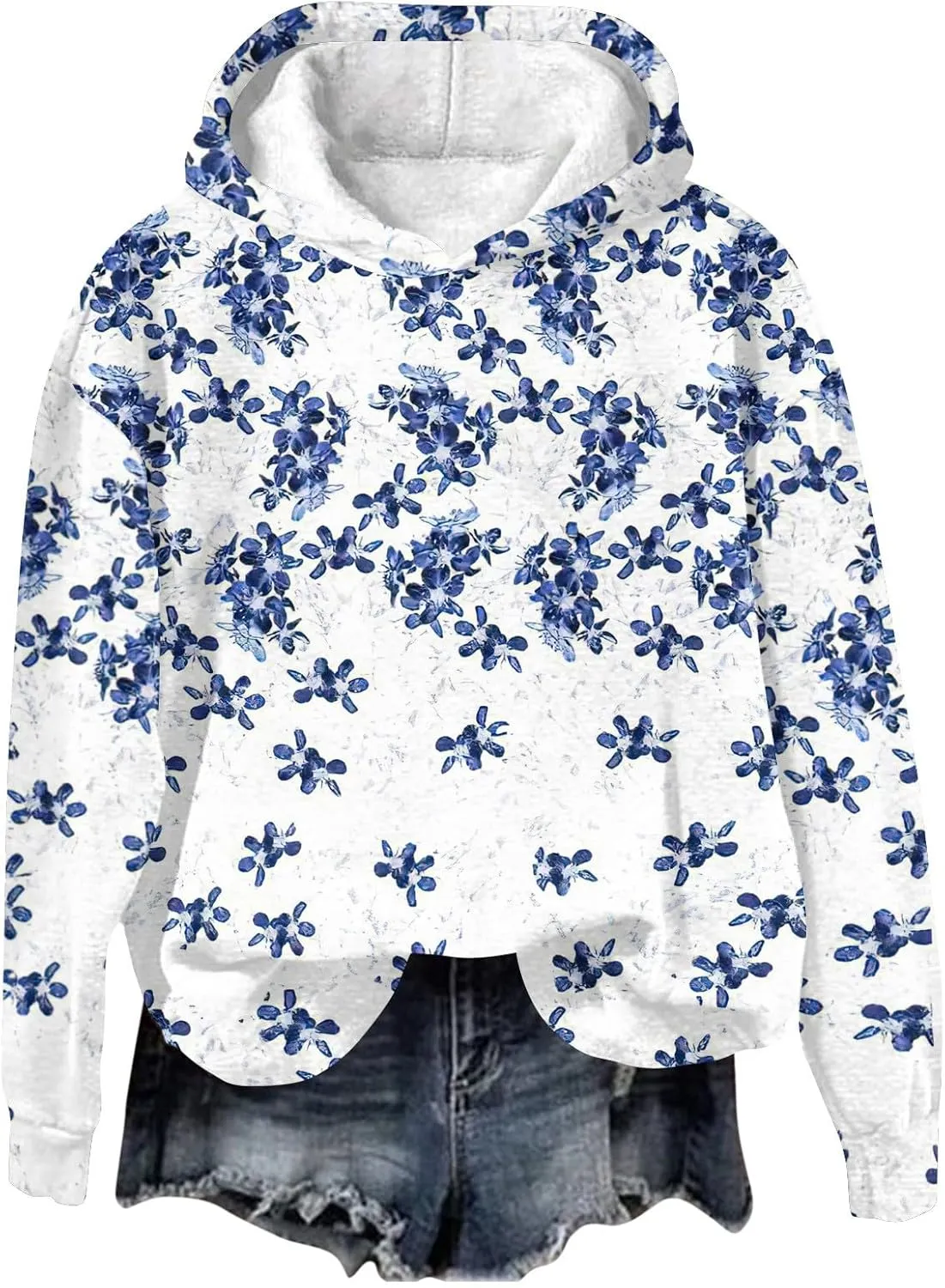 ZEFOTIM Sherpa Lined Hoodies for Women Trendy Winter Pullovers Fashion Sweatshirts Comfy Casual Long Sleeve Hoodies