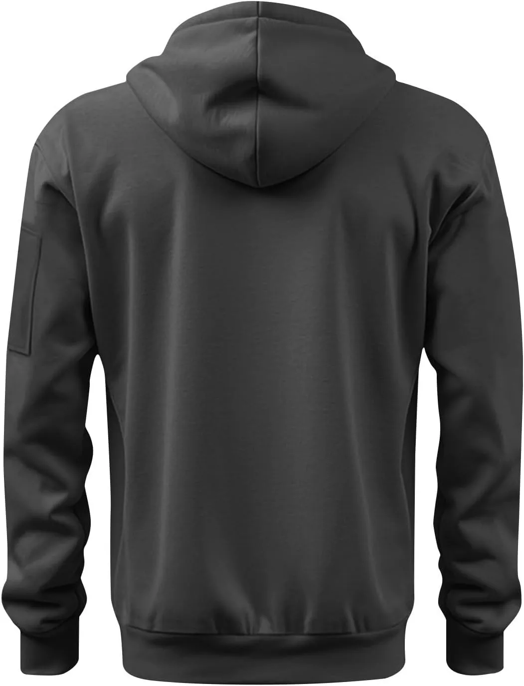 ZEFOTIM Zip Up Hoodies for Men Solid Hoodie Big and Tall Funny Outdoor Long Sleeve Drawstring Hoodies with Pocket